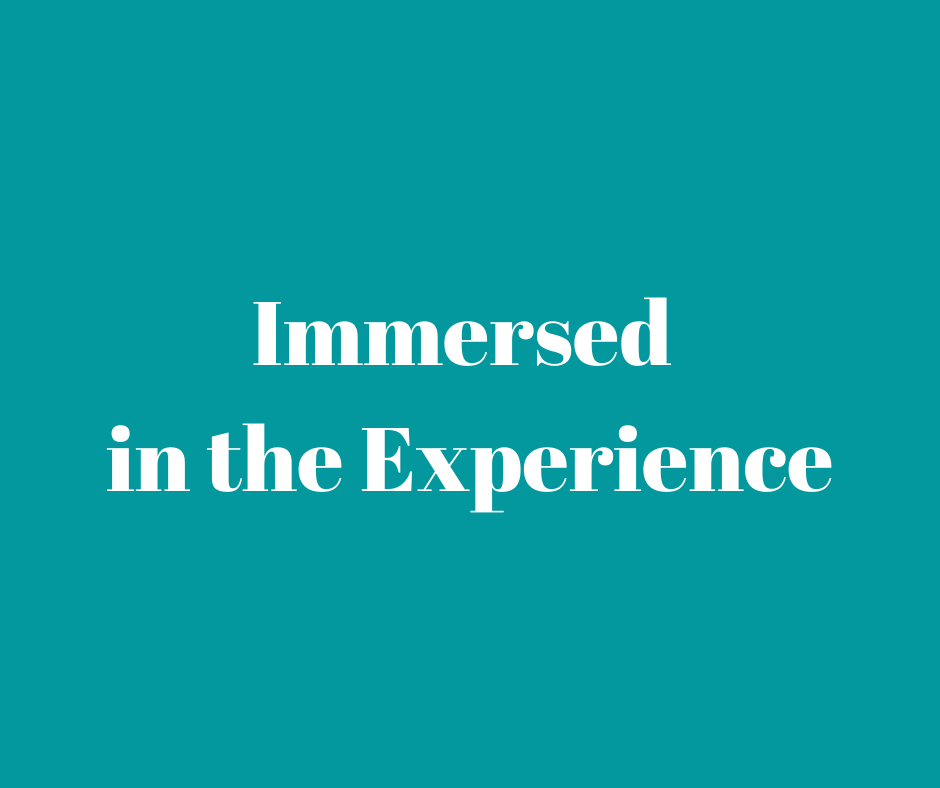 Immersed in the experience