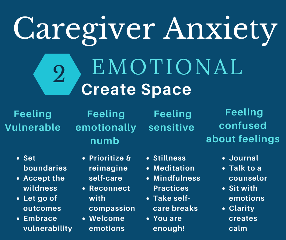 Caregiver anxiety emotional symptoms and solutions